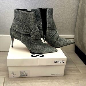 Silver boots from Schutz
